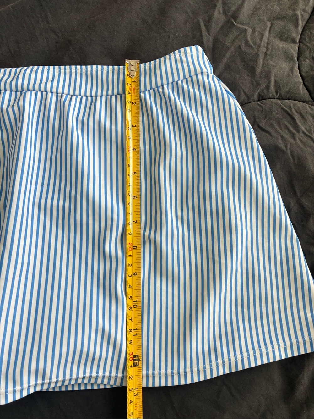 Women's Striped Ruffle Tankini and Skort Bathing Suit Set - Picture 12 of 15